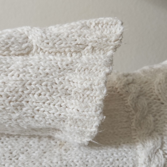 Indigenous Cardigan Knit Sweater Organic Cotton Cream Ivory Womens Small Boho - Picture 8 of 10